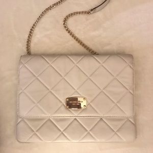 White Michael Kors Clutch Shoulder Purse